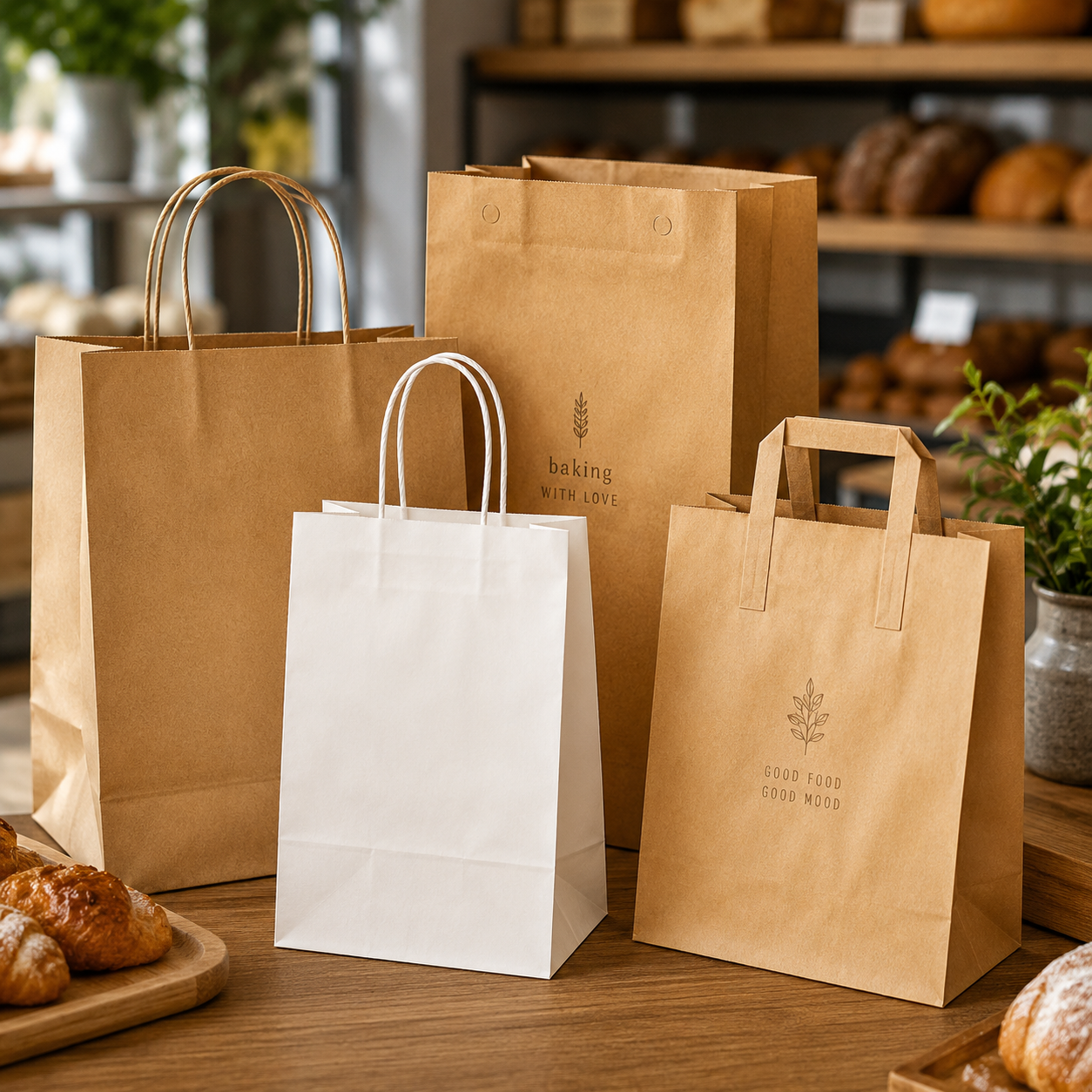 Kraft & White Paper Bags