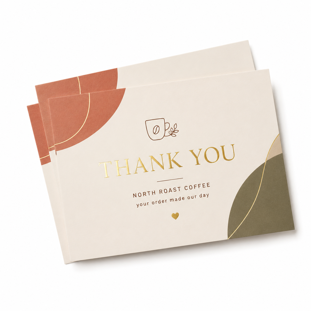 Custom Foil Stamp Thank You Card