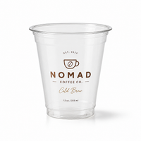 12 oz Custom Recyclable Plastic Cups with Lids